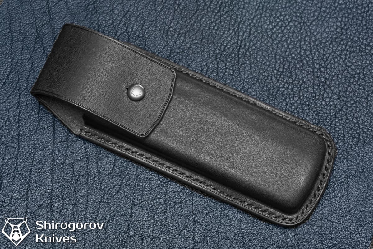 Shirogorov, Leather knife case, black