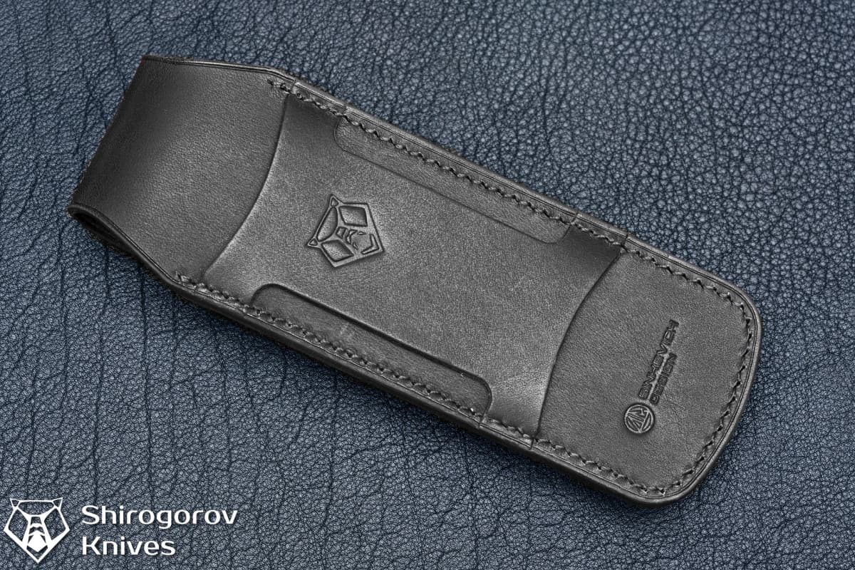 Shirogorov, Leather knife case, black
