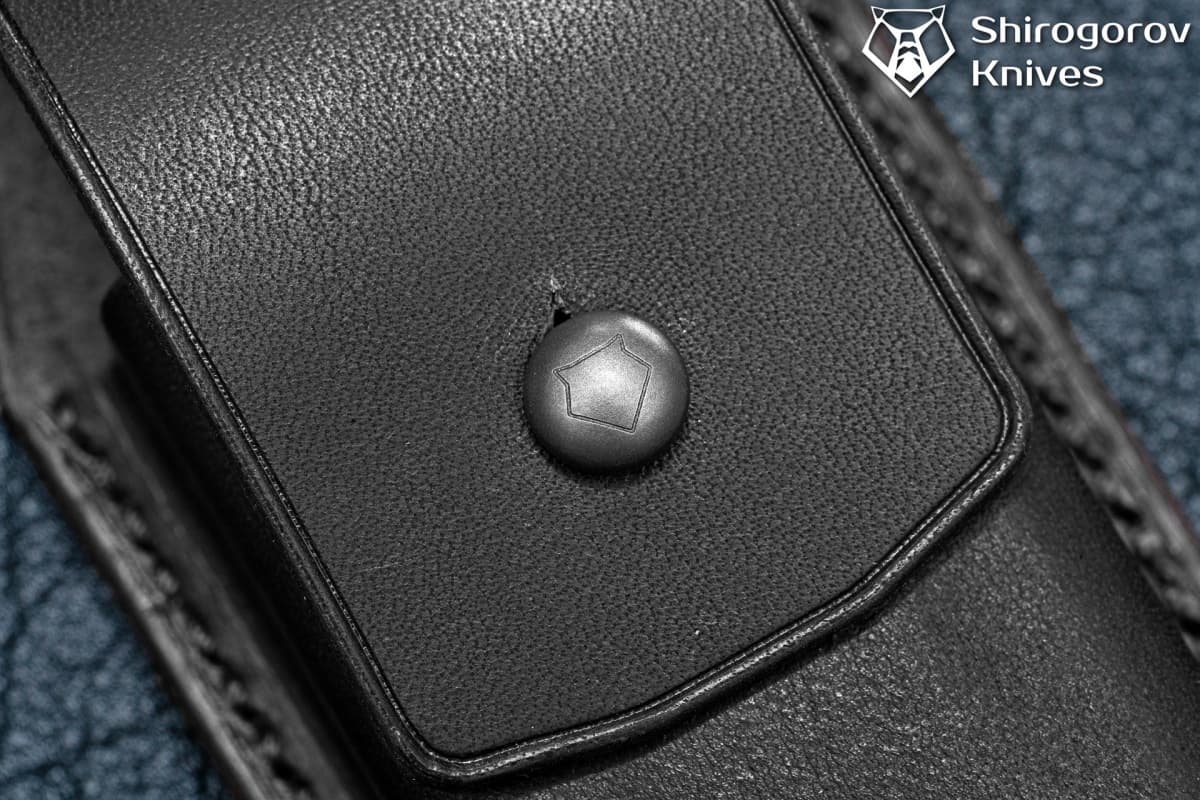 Shirogorov, Leather knife case, black