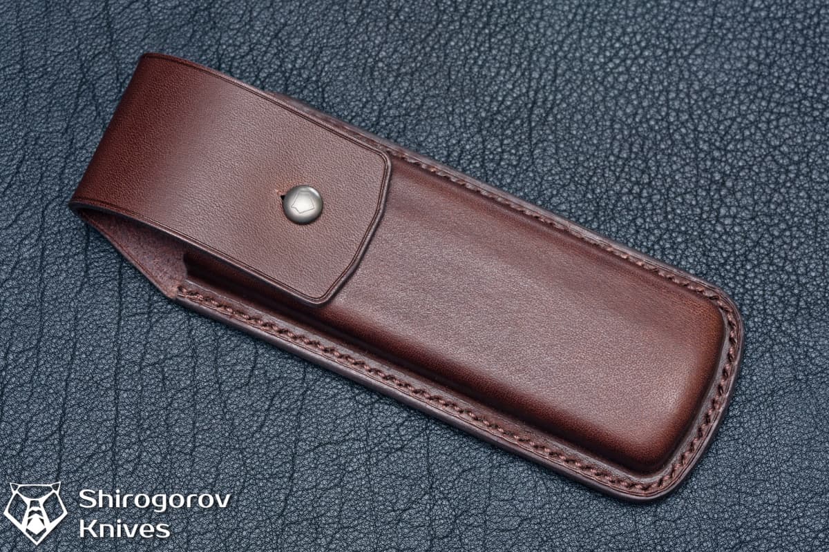 Shirogorov, Leather knife case, brown