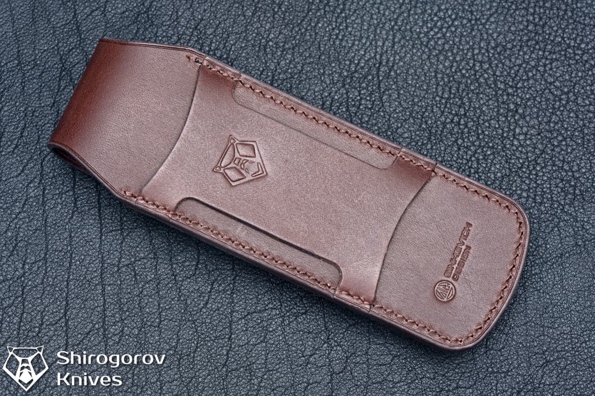 Shirogorov, Leather knife case, brown