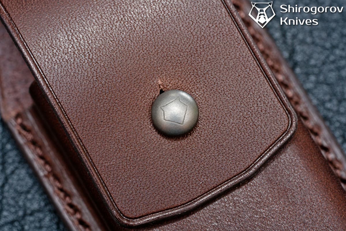 Shirogorov, Leather knife case, brown